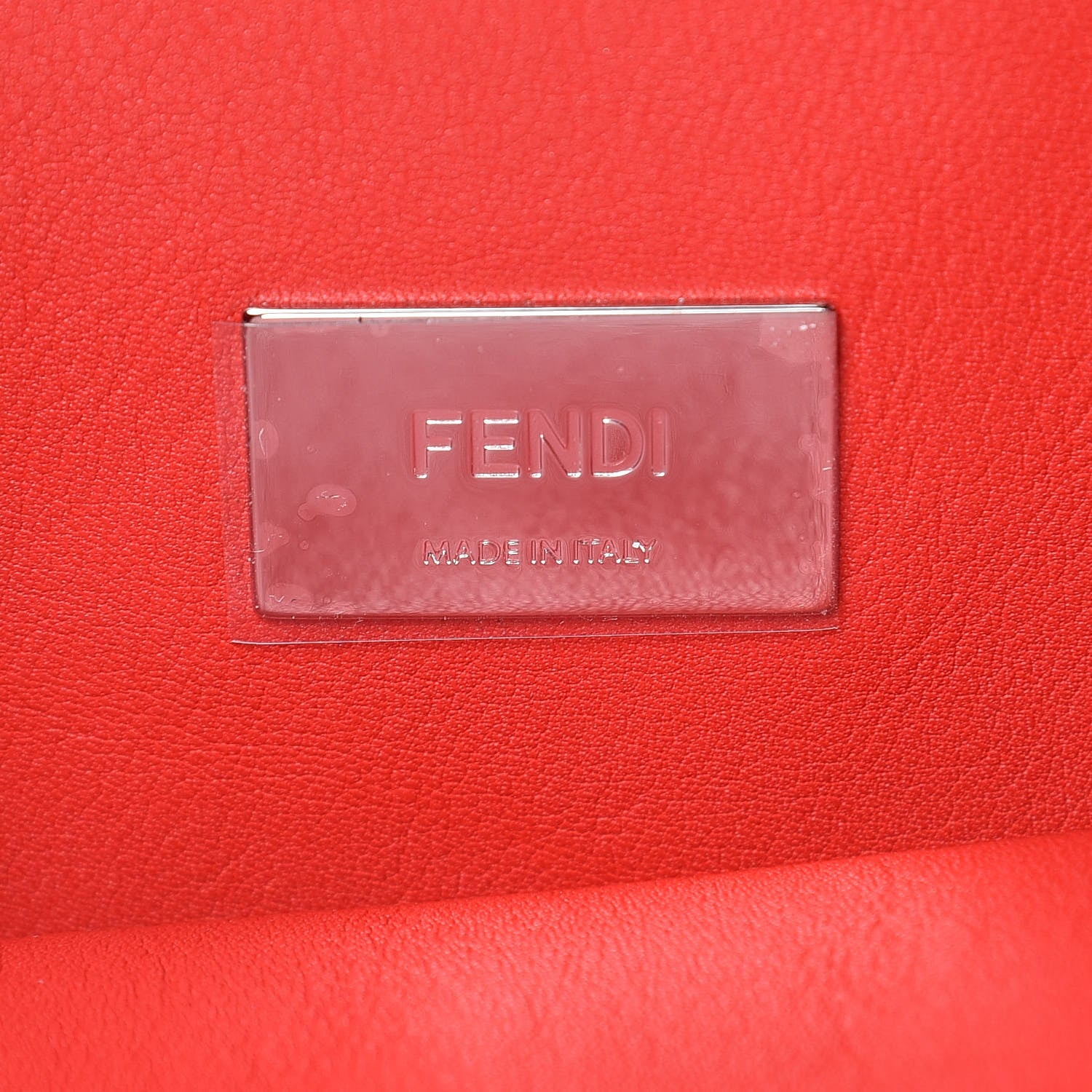 Fendi Shearling Peekaboo Iconic Clutch White Papavero 6 of 8