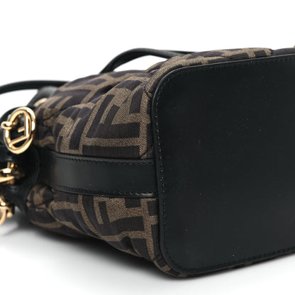 Fendi Silk Vitello King FF 1974 Quilted Mini Mon Tresor Bucket Bag Tobacco Moro 8 of 10
