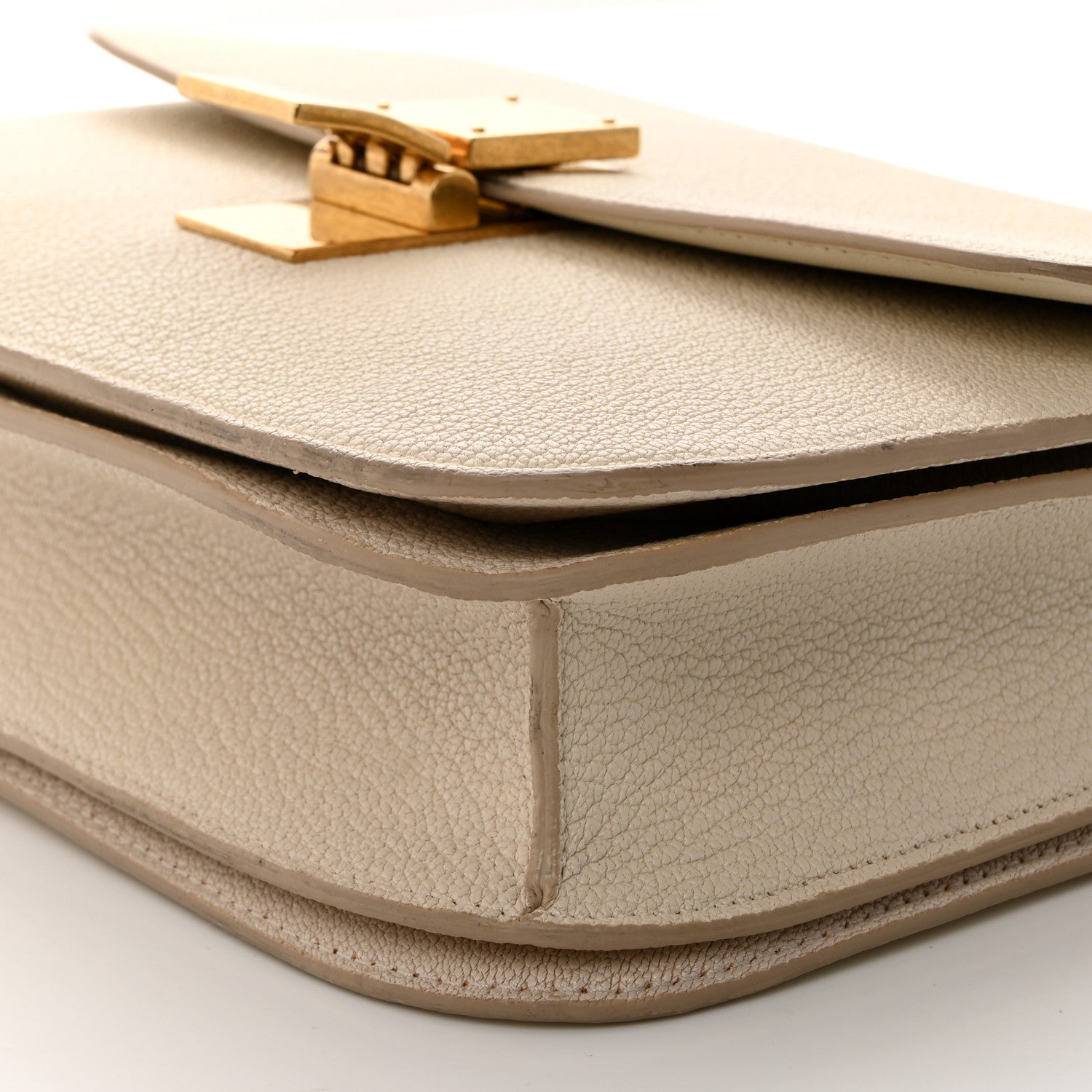 Celine Liege Calfskin Medium Classic Box Flap Bag White 10 of 11