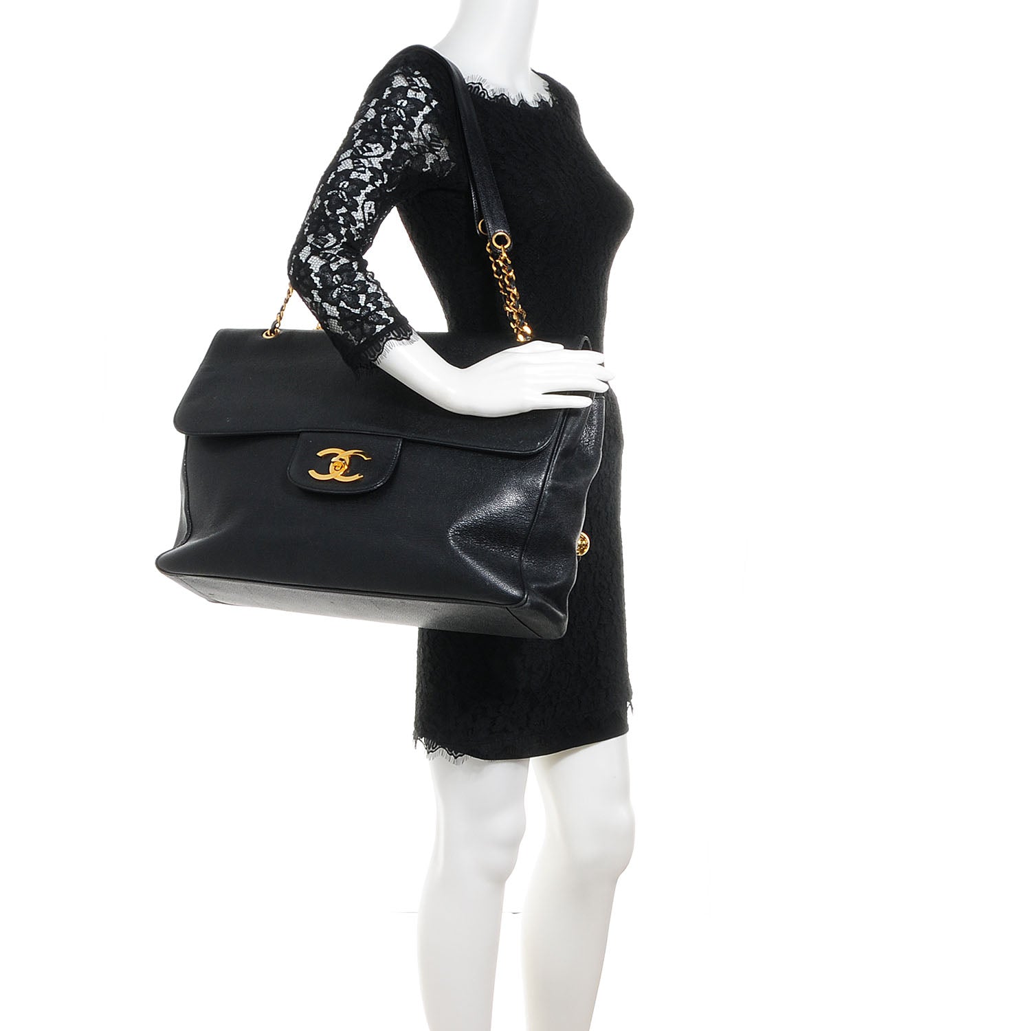 Chanel Caviar XL Weekender Bag Black 2 of 8