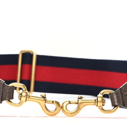 Gucci Canvas Web Shoulder Strap Navy Red 3 of 4