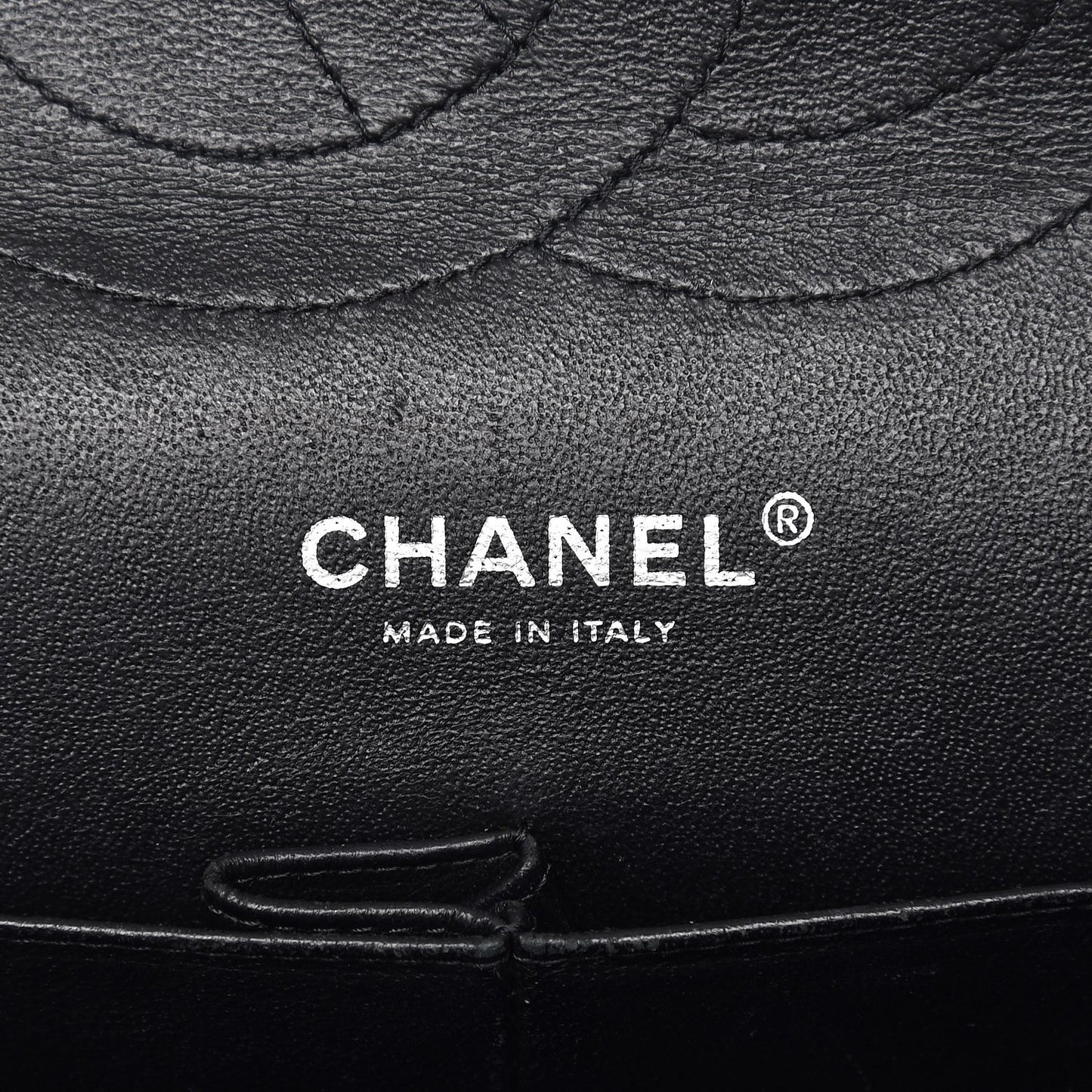 Patent Quilted Jumbo Double Flap Black