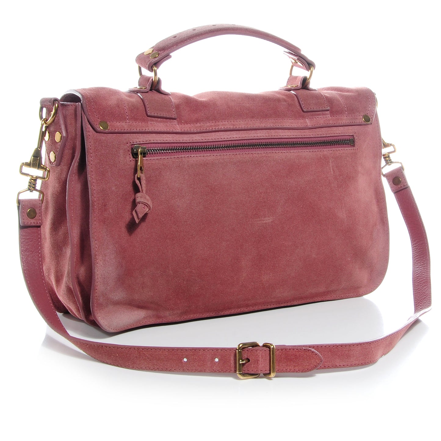 Suede PS1 Medium Satchel Antique Pink