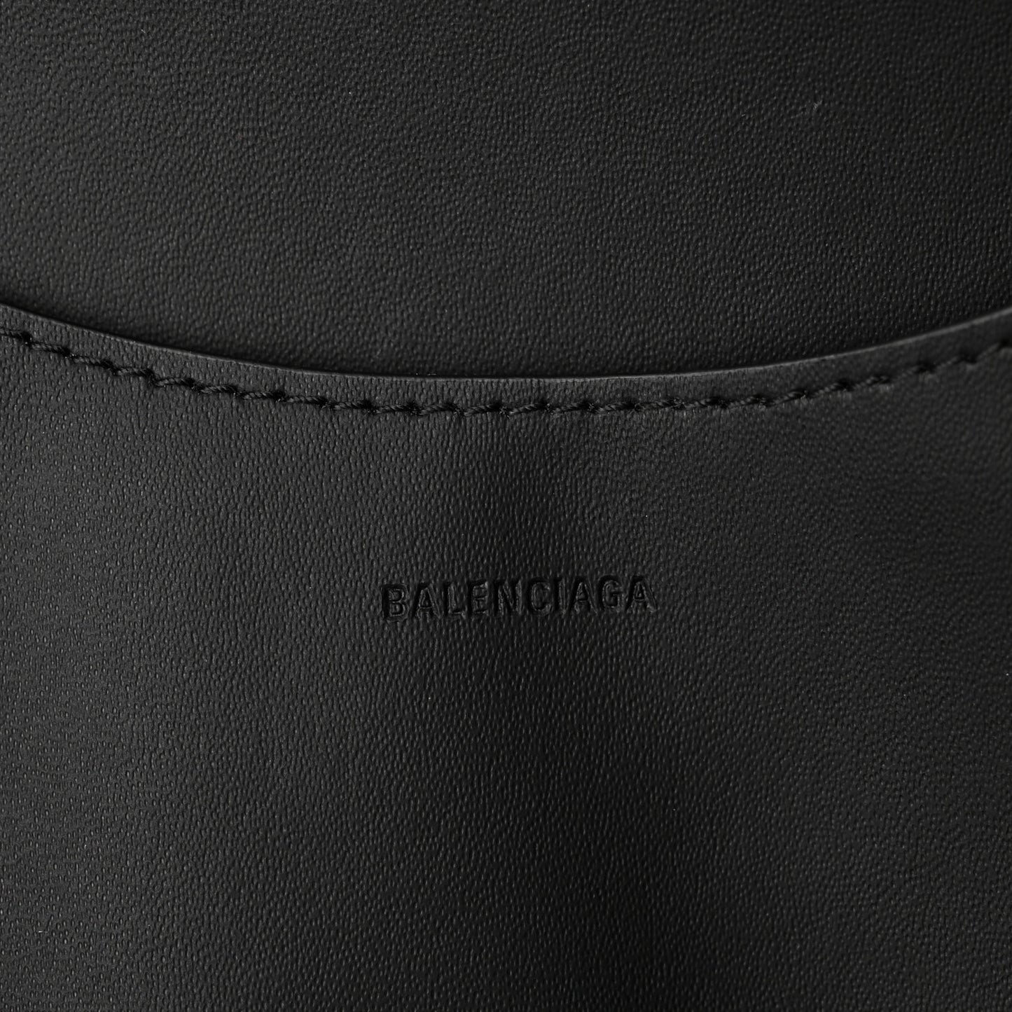 Calfskin Patchwork Stitched Neo Classic Silver Hardware City Black