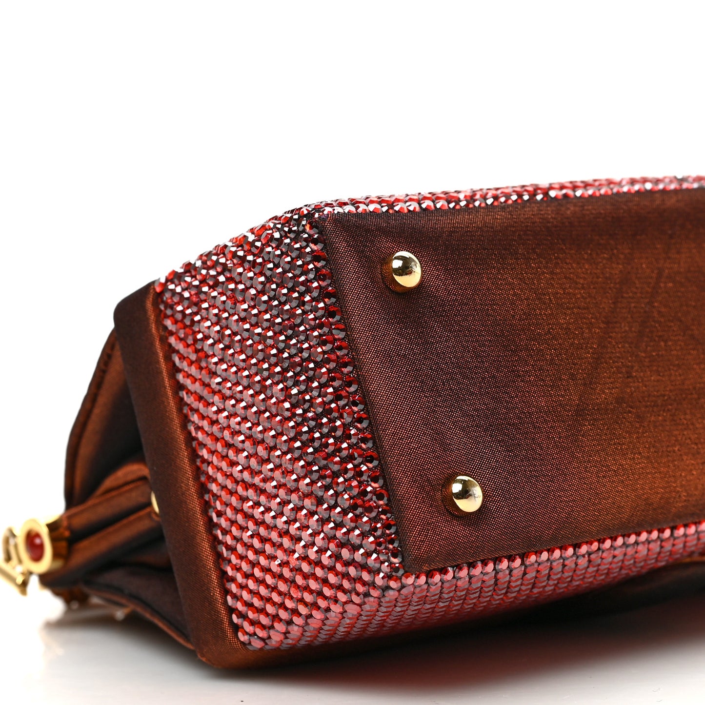 Swarovski Crystal Kisslock Evening Bag Red