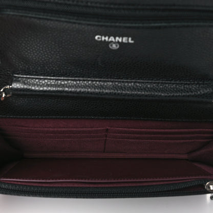 Chanel Caviar Quilted Wallet On Chain WOC Black 5 of 11