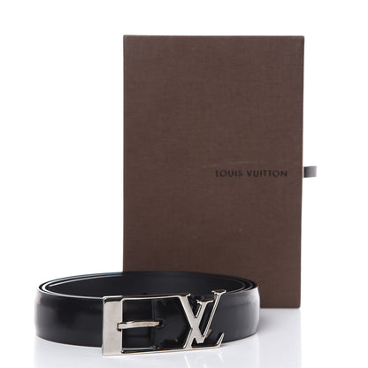 Louis Vuitton Glazed Calfskin LV Anagramme 30mm Belt 110 44 Black 8 of 8