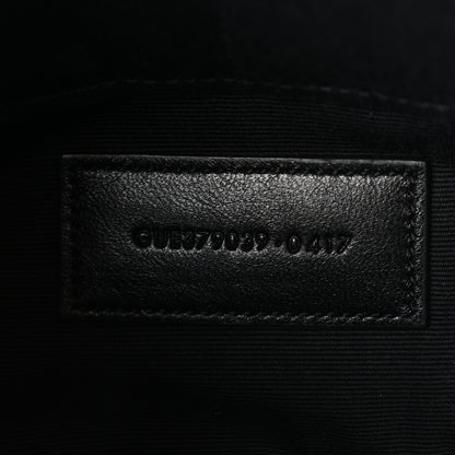 Saint Laurent Calfskin Matelasse Chevron Monogram A5 Wristlet Black 7 of 8