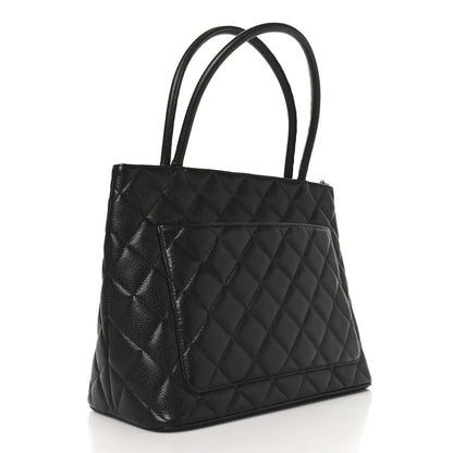 Chanel Caviar Quilted Medallion Tote Black 3 of 10