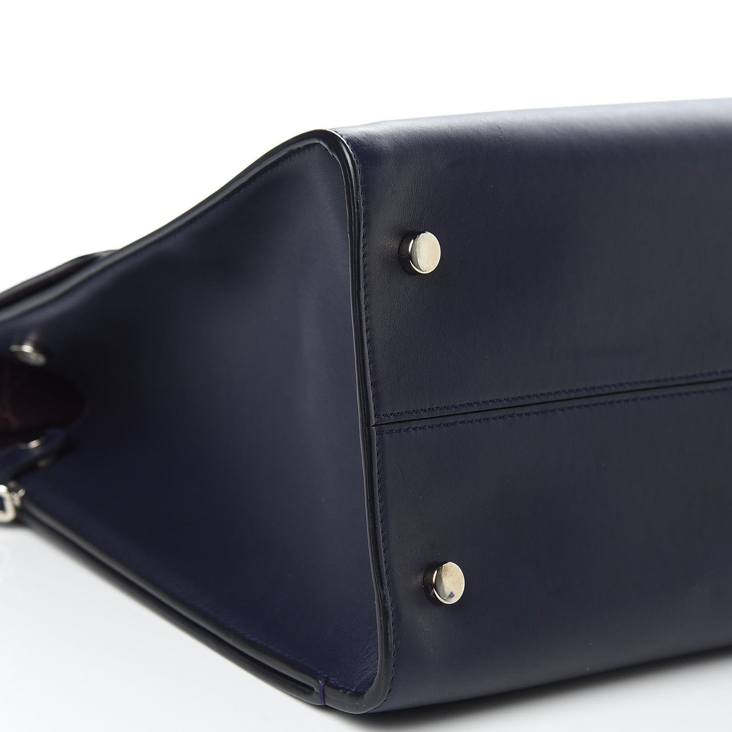 Calfskin Large Diorever Flap Navy