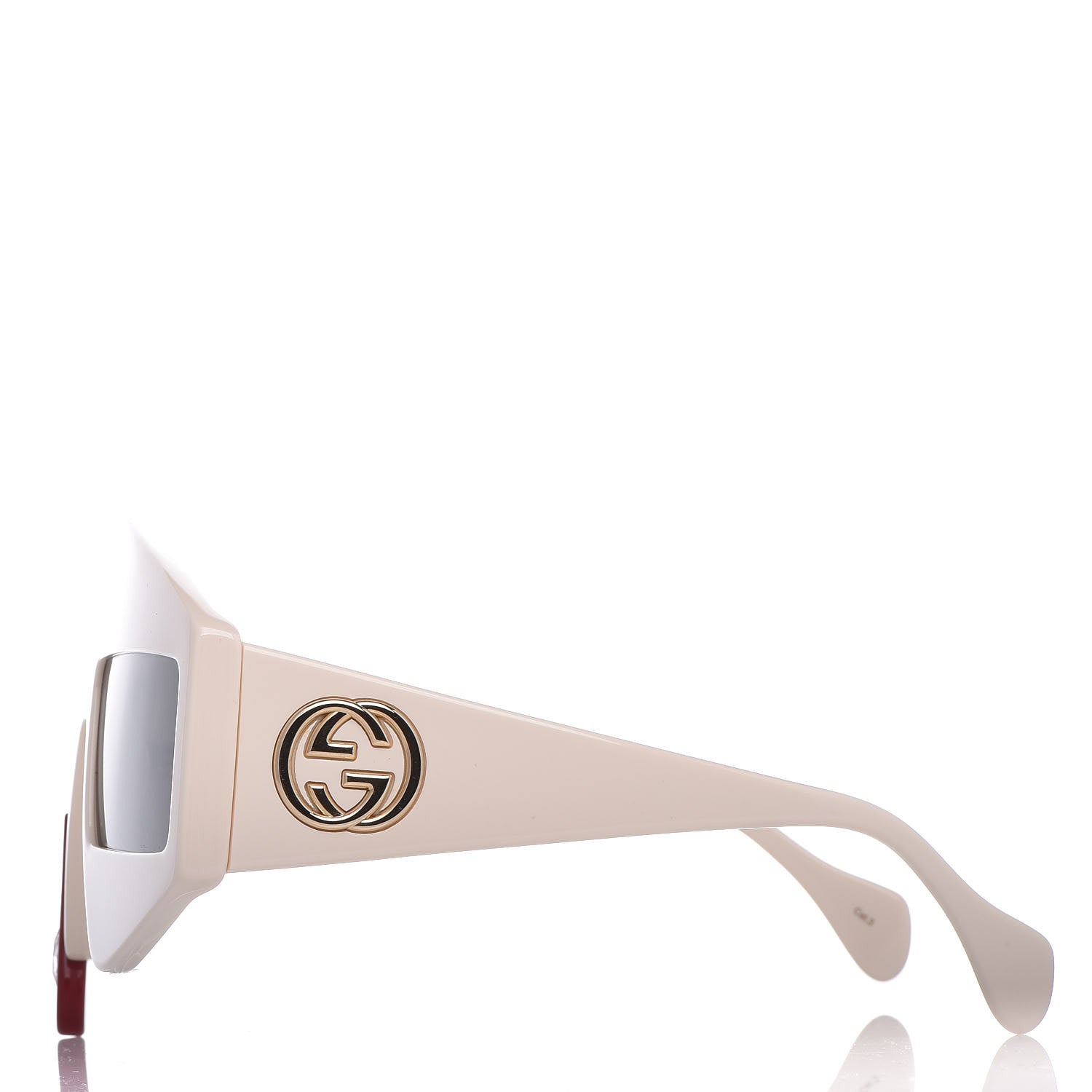 Gucci Acetate Crystal Hollywood Forever Tear Drop Sunglasses GG0359S Ivory 2 of 6