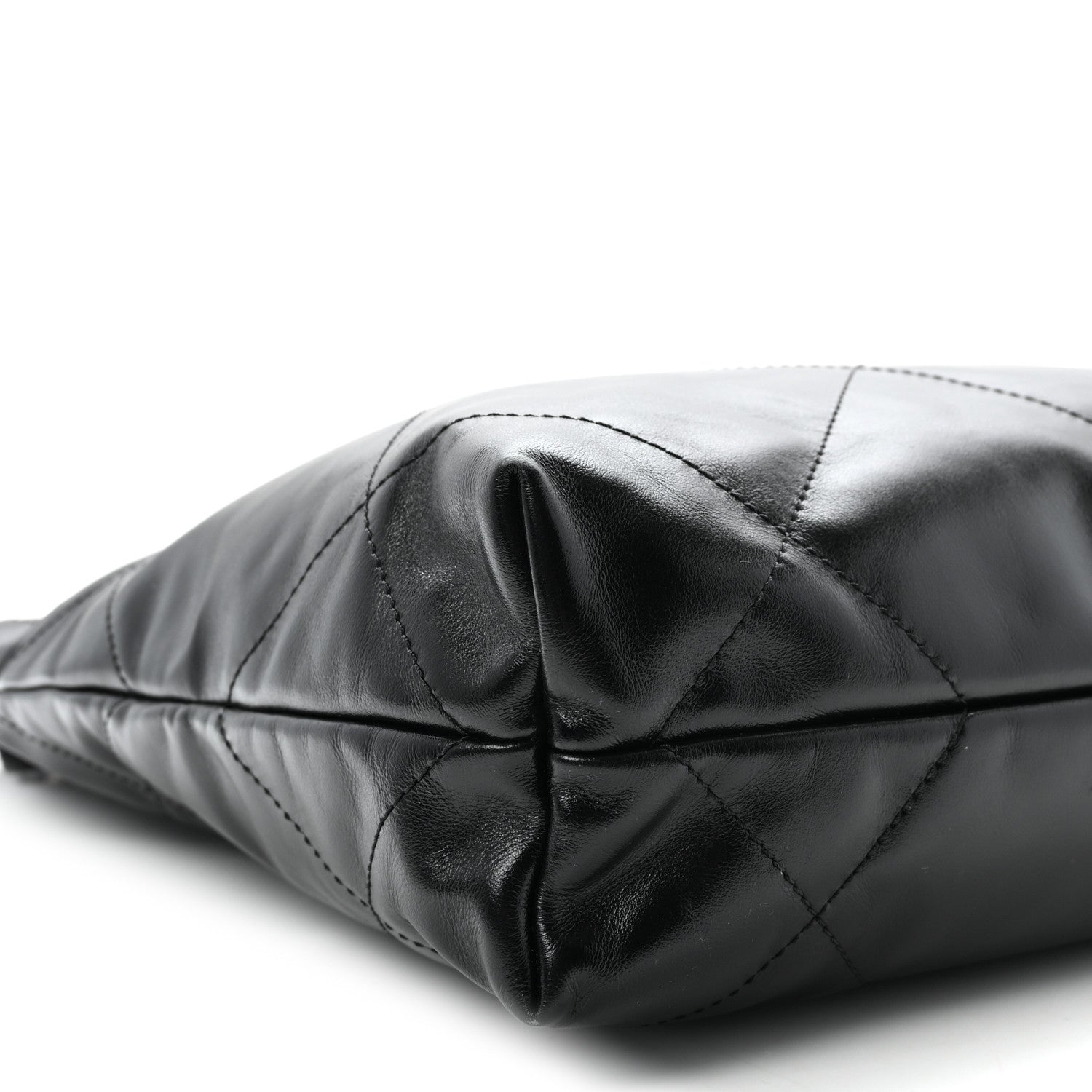 Chanel Shiny Calfskin Quilted Small Chanel 22 So Black 10 of 12