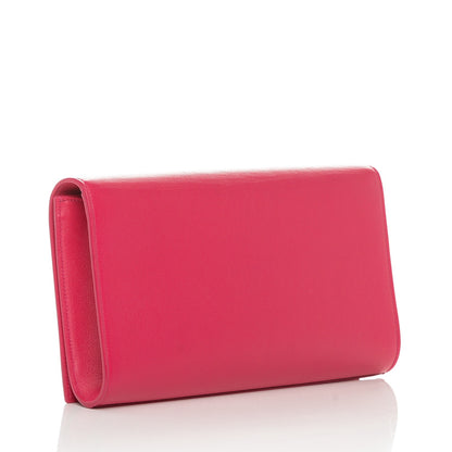 Saint Laurent Calfskin Monogram Belle De Jour Clutch Fuchsia 3 of 6