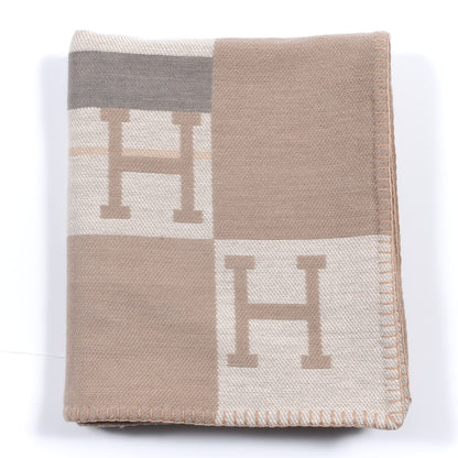 Hermes Cashmere Avalon Rocabar Blanket Naturel 1 of 4