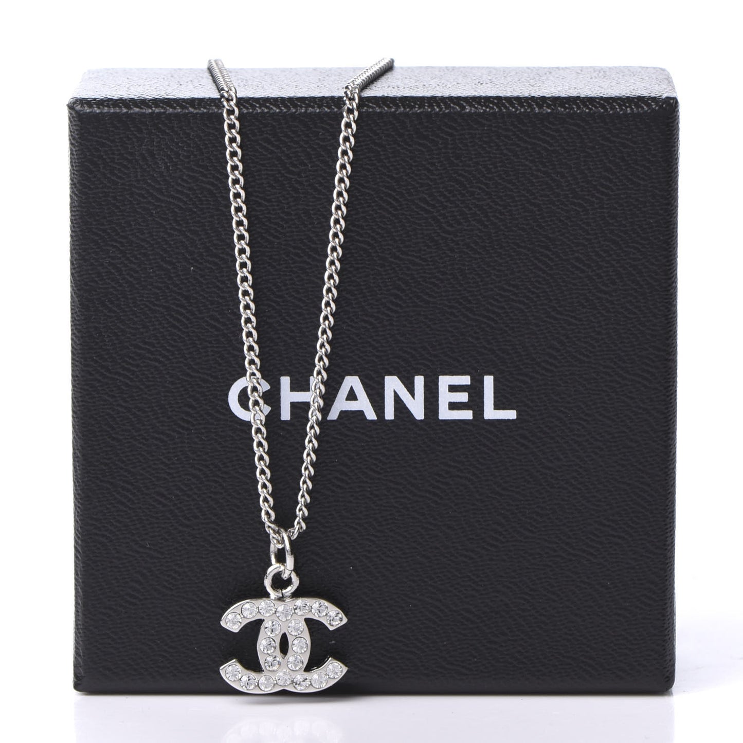 Crystal CC Necklace Silver