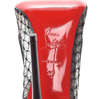 Christian Louboutin Nappa Bas Resille Follies Lace 100 Pumps 37 Black 7 of 10