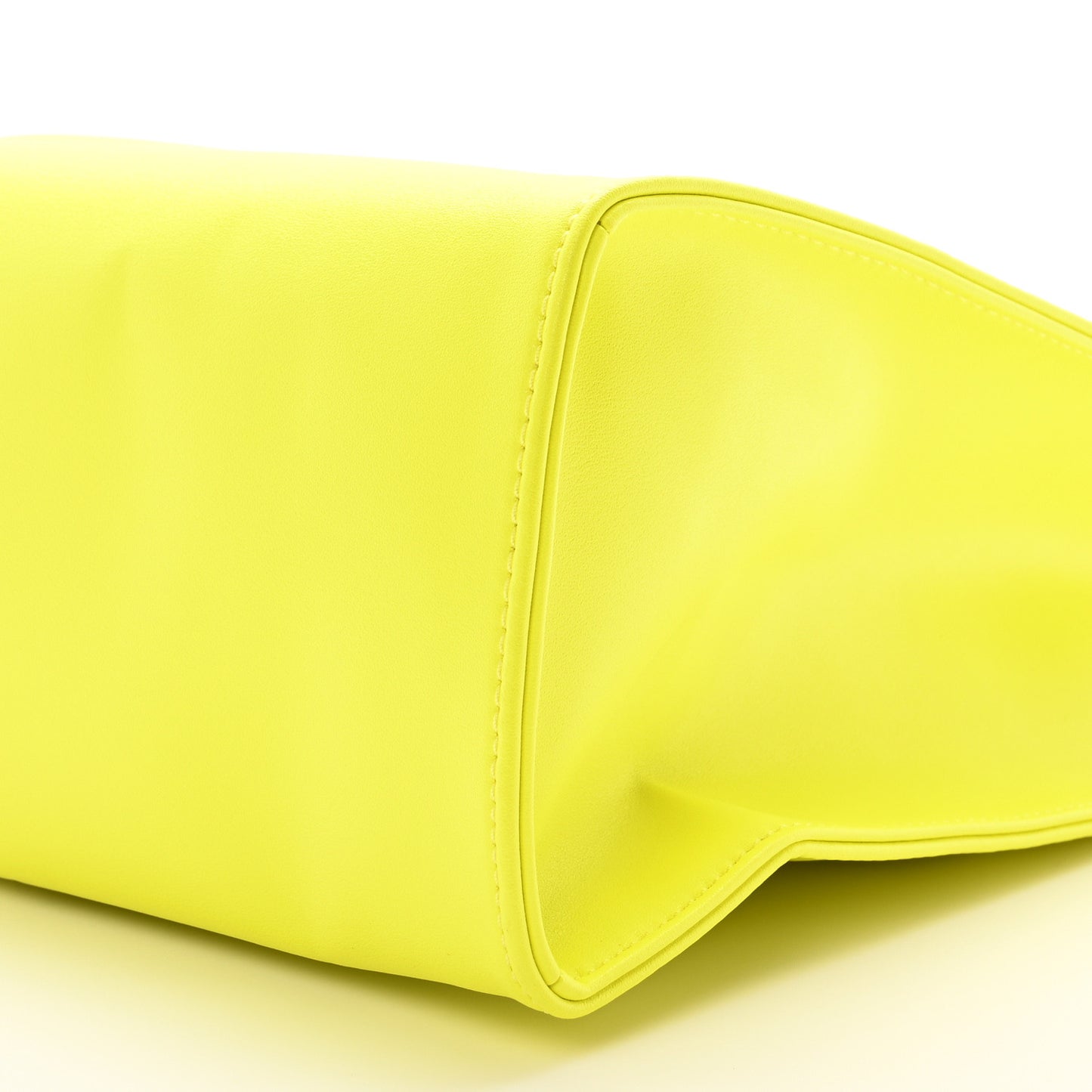 Vegan Leather Shmedium Shopping Bag Highlighter Yellow