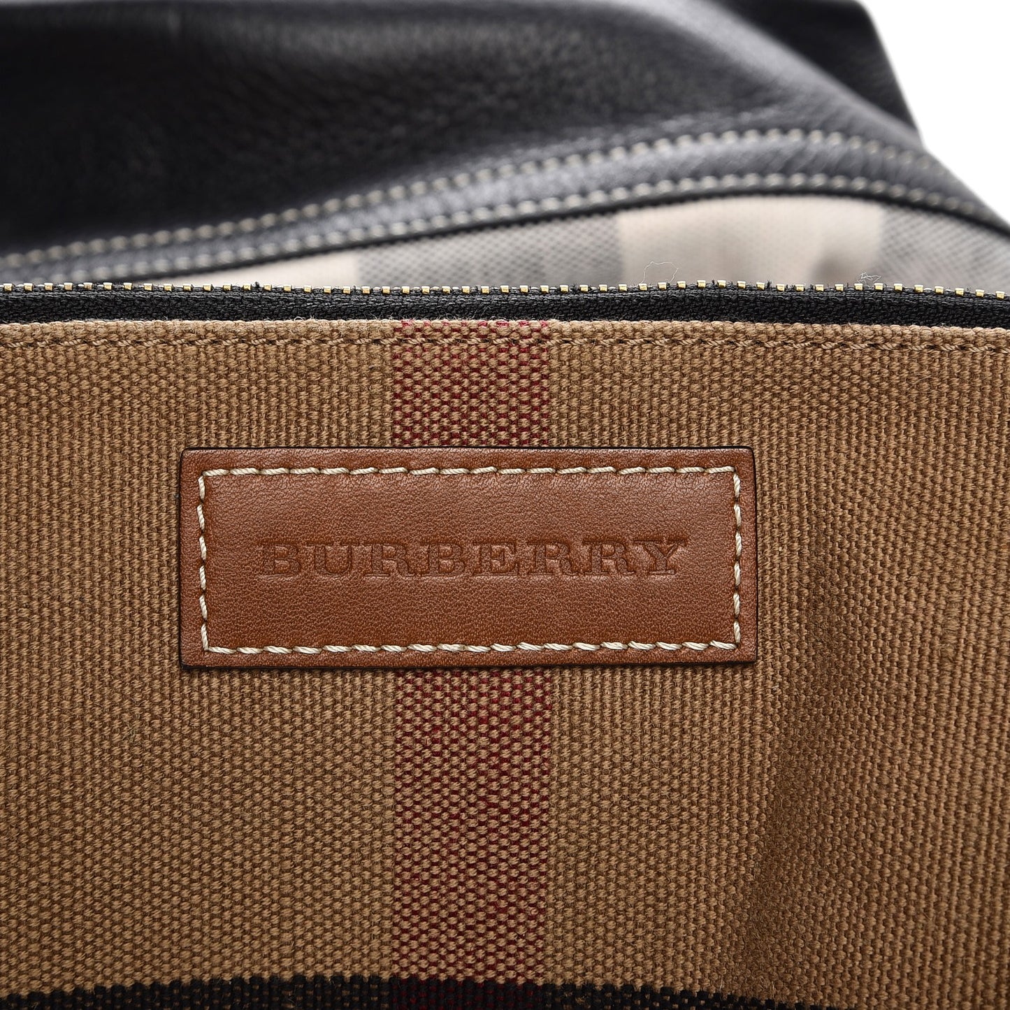Canvas Mega Check Small Bucket Tan