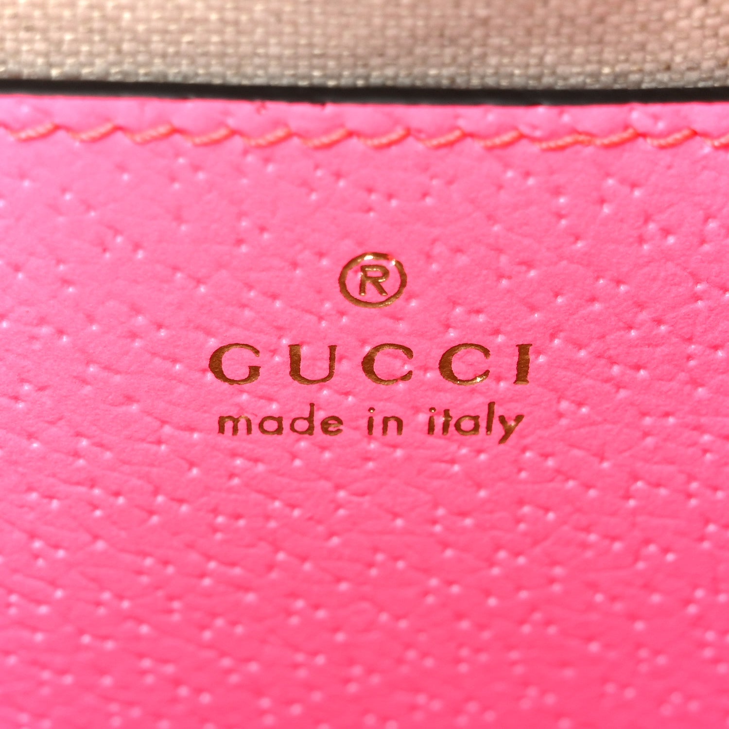 Gucci GG Supreme Monogram Textured Dollar Calfskin Web Ophidia Small Crossbody Bag Beige Ebony Fuchsia 5 of 9