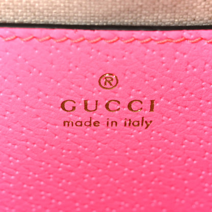 Gucci GG Supreme Monogram Textured Dollar Calfskin Web Ophidia Small Crossbody Bag Beige Ebony Fuchsia 5 of 9