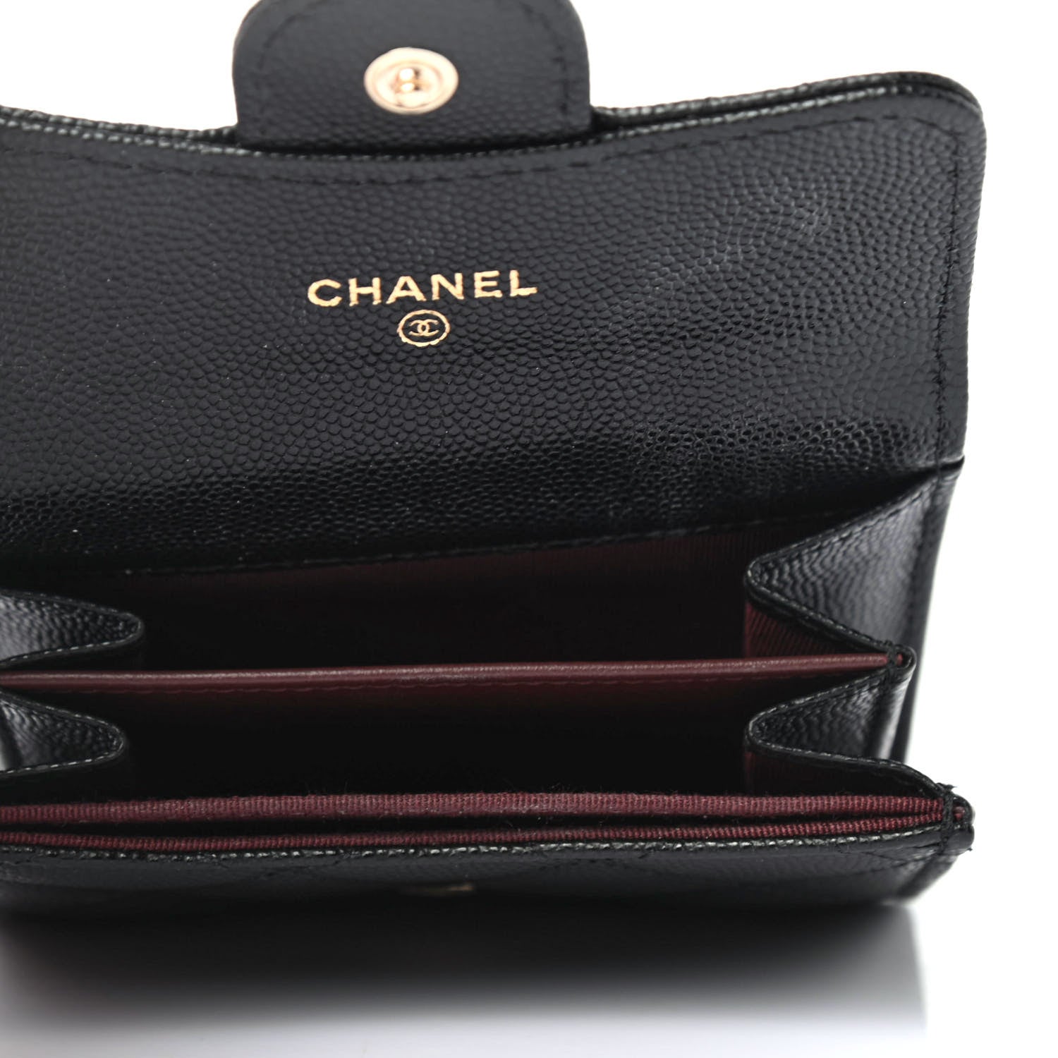 Chanel Caviar Quilted Flap Card Holder Wallet Black 4 of 4