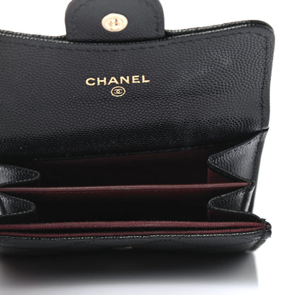 Chanel Caviar Quilted Flap Card Holder Wallet Black 4 of 4
