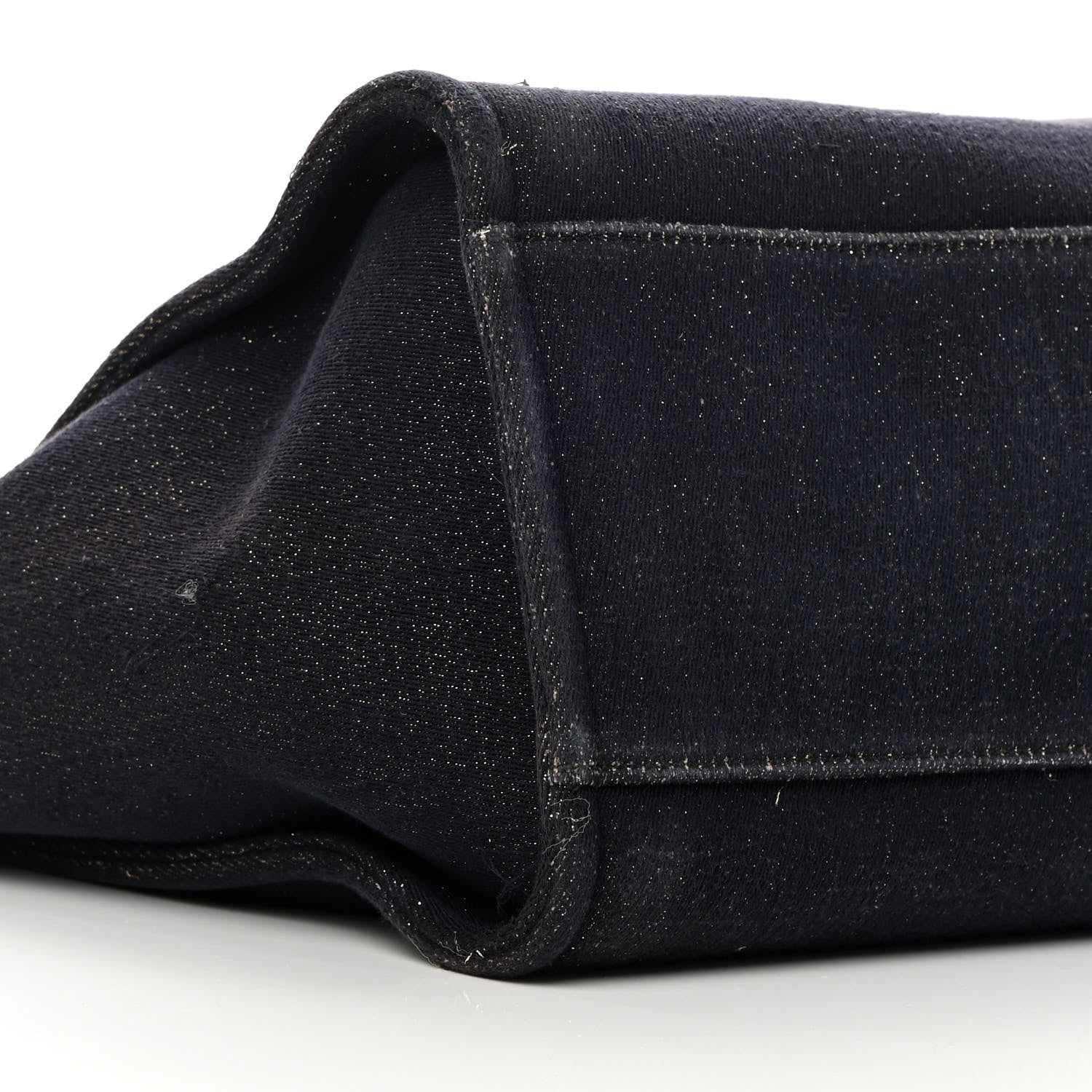 Chanel Lurex Canvas Medium Deauville Tote Navy Blue Gold 9 of 18