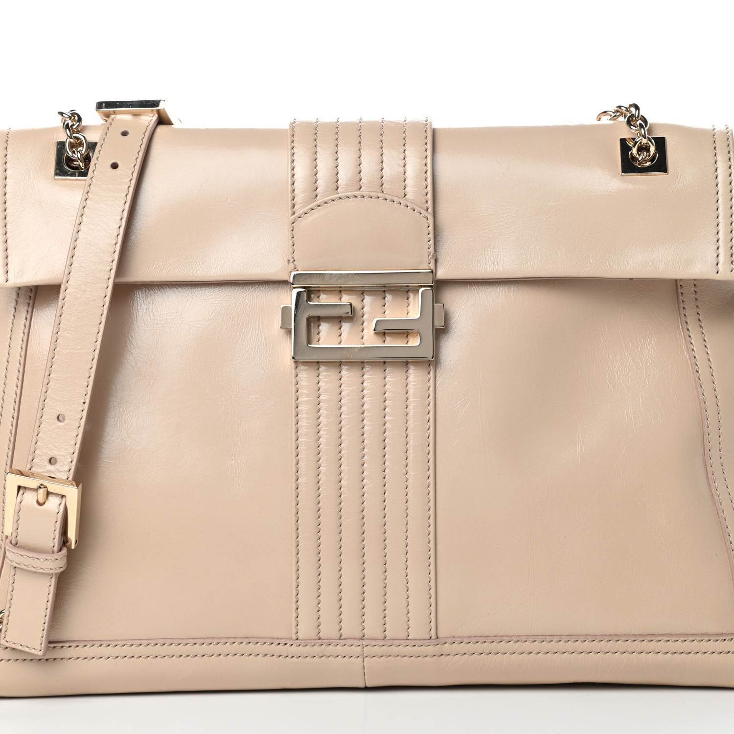 Fendi Vitello Acqua Maxi Baguette Shoulder Bag Makeup 9 of 11