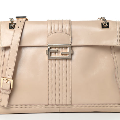 Fendi Vitello Acqua Maxi Baguette Shoulder Bag Makeup 9 of 11