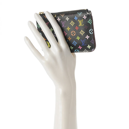 Louis Vuitton Monogram Multicolor Key Pouch Black Violet 2 of 7
