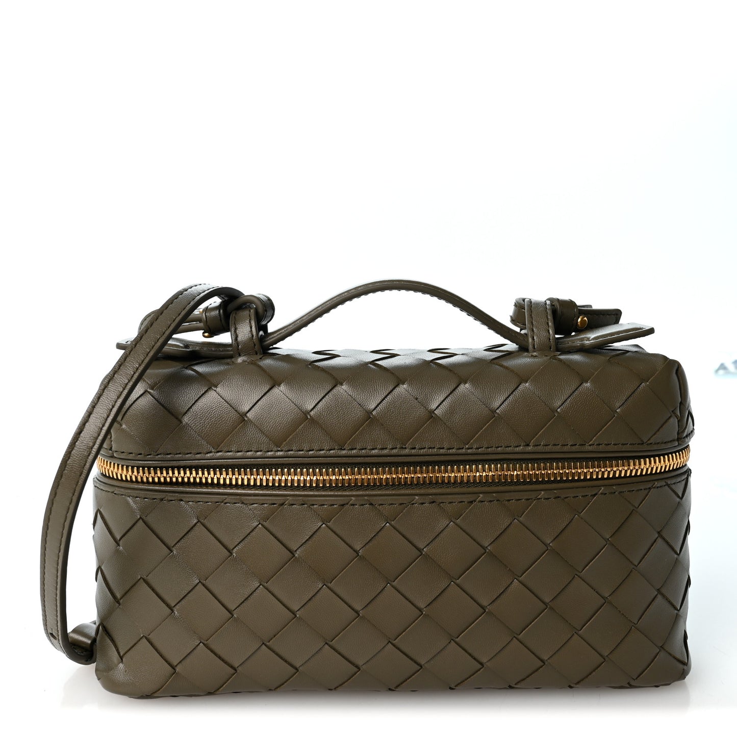 Calfskin Intrecciato Bang Bang Vanity Case Cypress