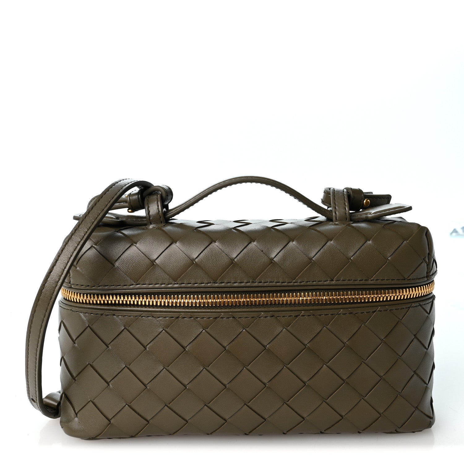 Bottega Veneta Calfskin Intrecciato Bang Bang Vanity Case Cypress 3 of 9