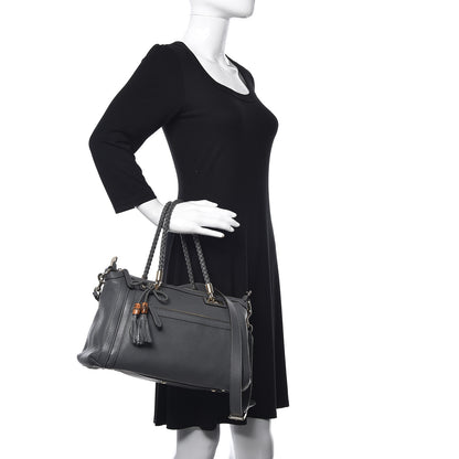 Gucci Pebbled Calfskin Small Bella Top Handle Bag Gray 2 of 13