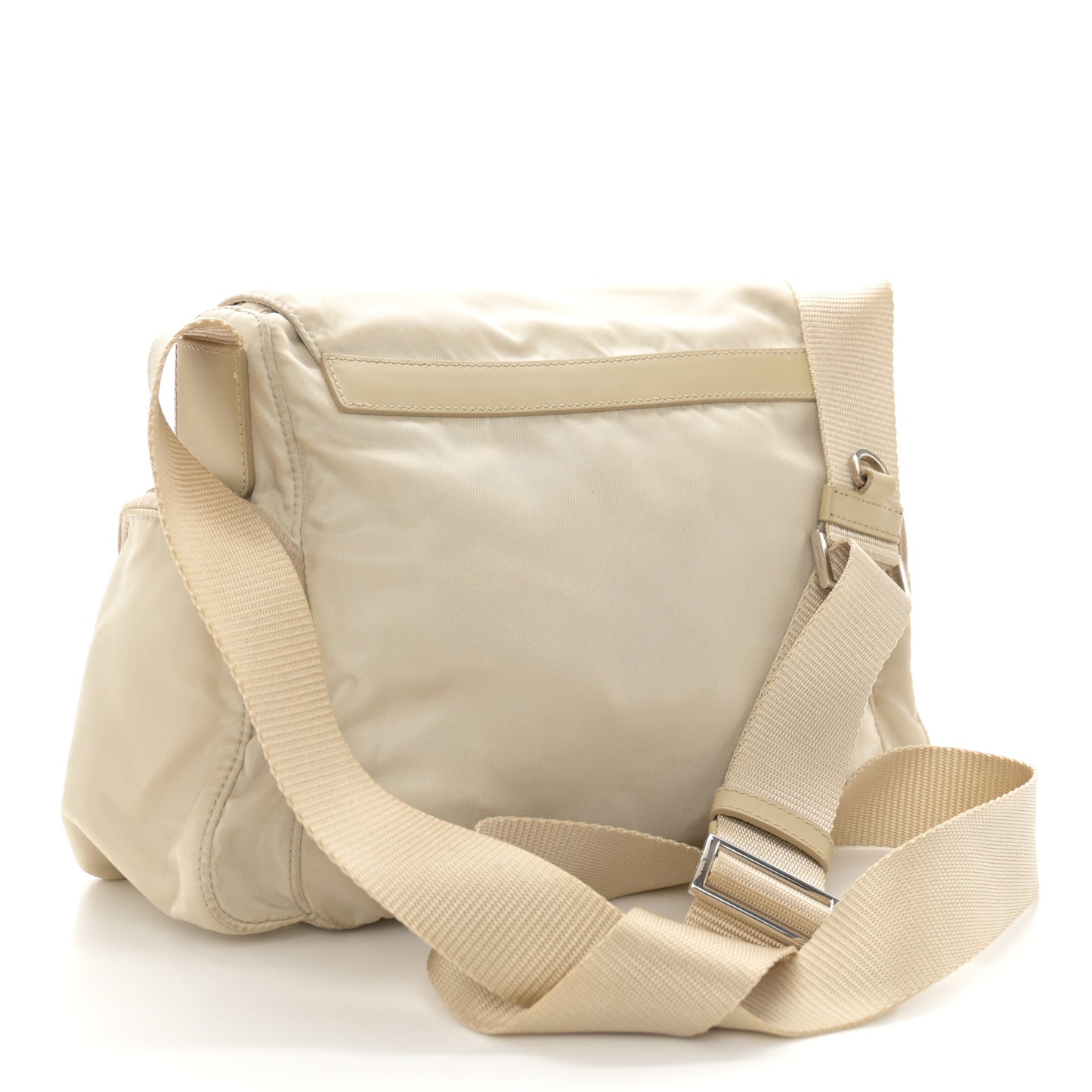 Tessuto Nylon Saffiano Small Vela Messenger Deserto