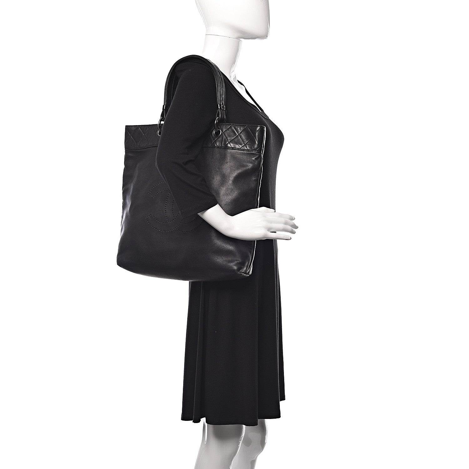 Chanel Lambskin CC Shoulder Bag Black 2 of 10