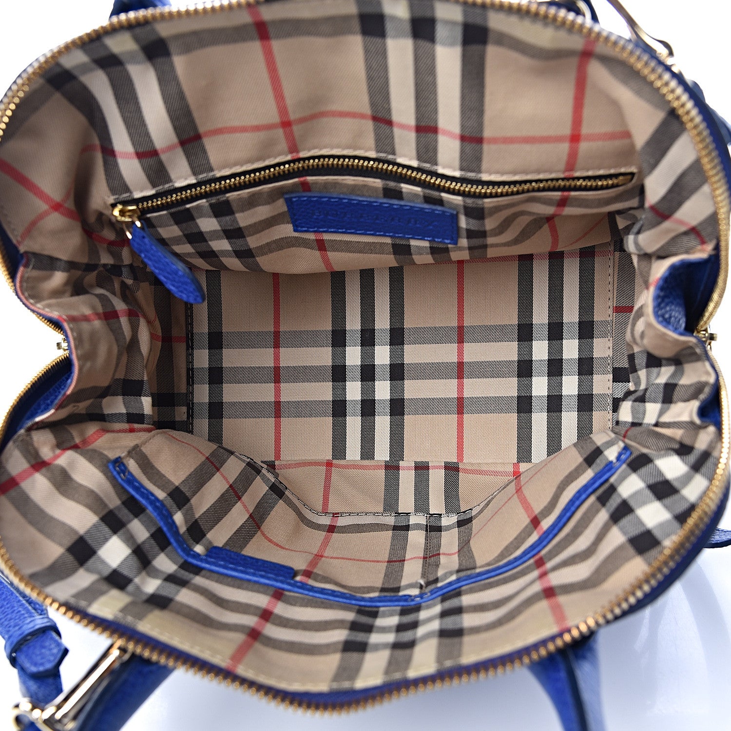 Burberry London Grainy Calfskin Small Greenwood Bowling Bag Brilliant Blue 5 of 10