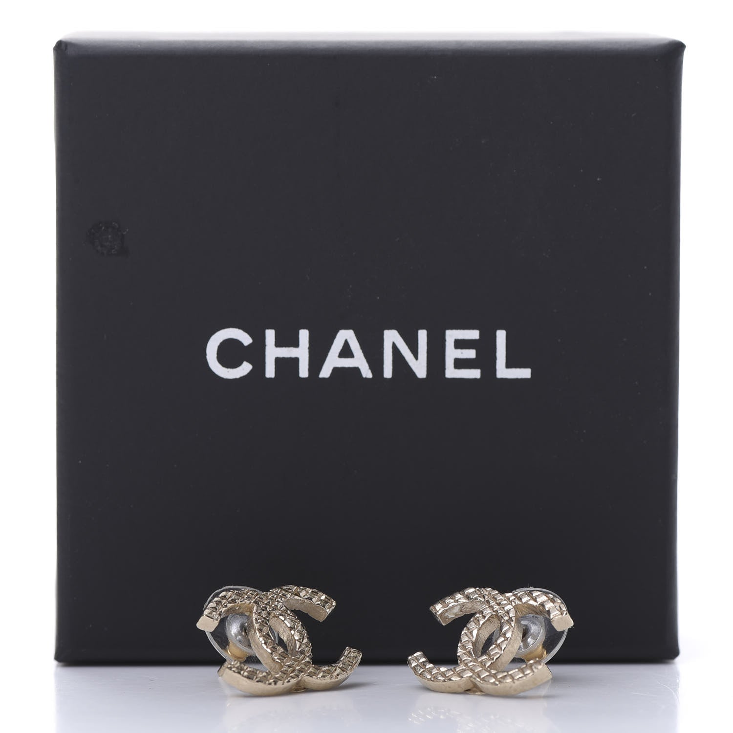 Chanel Quilted CC Earrings Gold 6 of 6