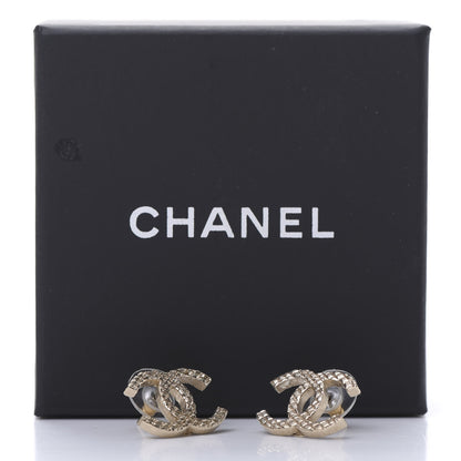 Chanel Quilted CC Earrings Gold 6 of 6
