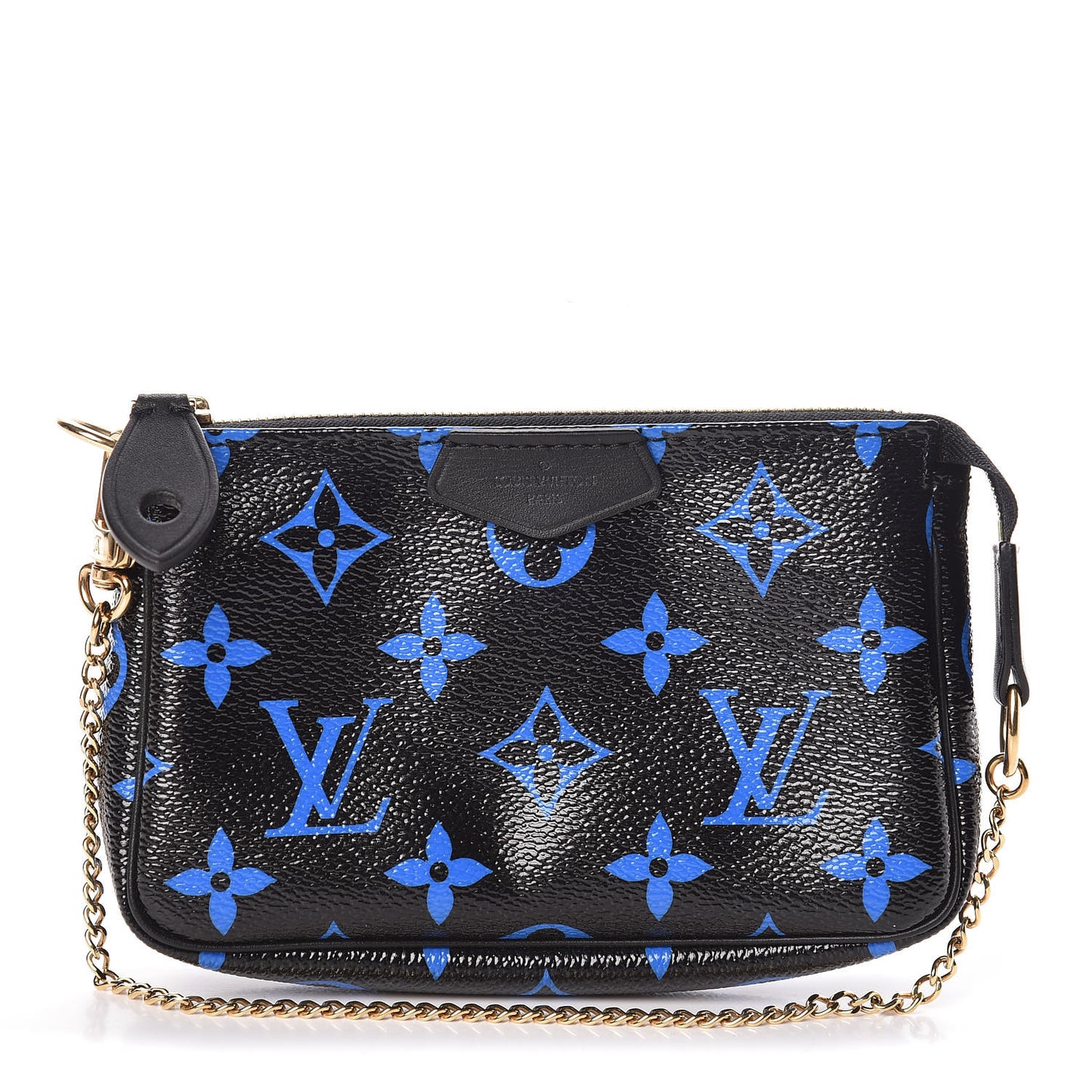 Colored Monogram Mini Pochette Accessories Blue Black