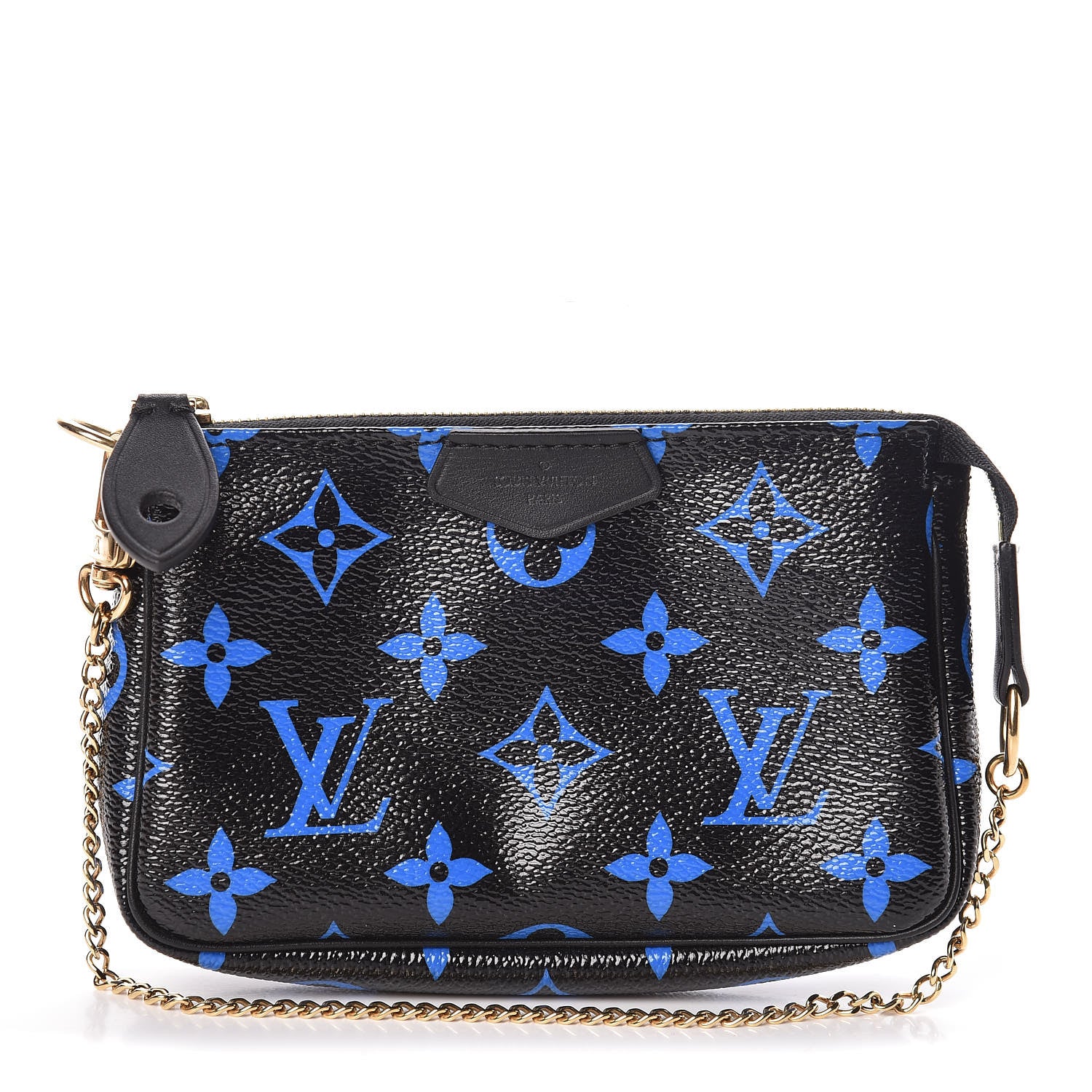 Louis Vuitton Colored Monogram Mini Pochette Accessories Blue Black 1 of 6