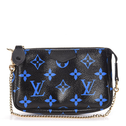 Louis Vuitton Colored Monogram Mini Pochette Accessories Blue Black 1 of 6