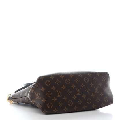 Louis Vuitton Monogram Flower Zipped Tote MM Black 4 of 9