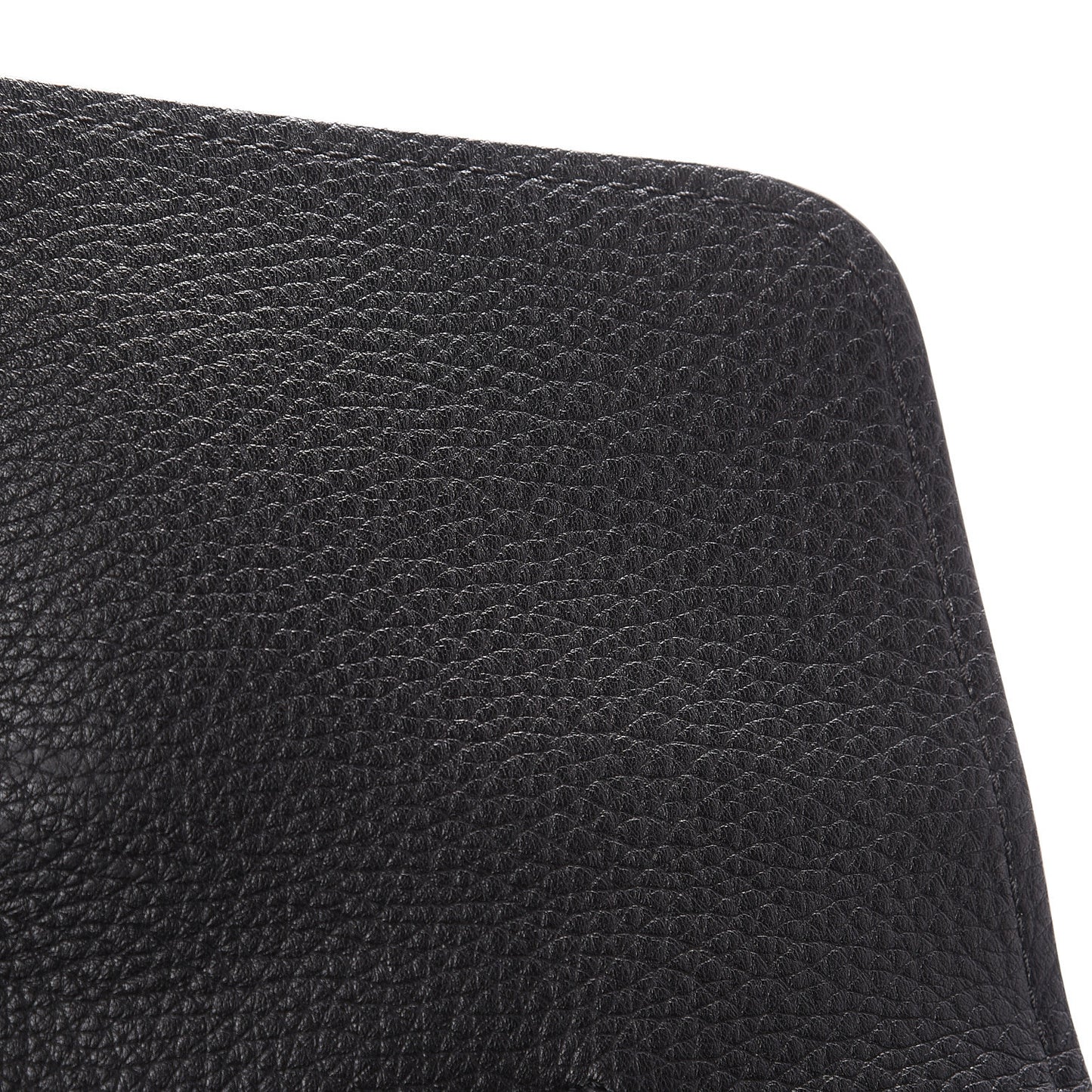 Grained Deerskin Shiny Calfskin Large Aby Day Shoulder Bag Black