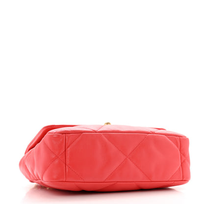 Chanel Lambskin Quilted Medium Chanel 19 Flap Red 4 of 13