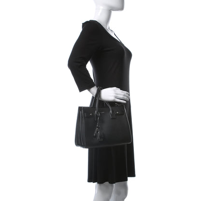 Saint Laurent Grained Calfskin Baby Sac De Jour Souple Black 3 of 11