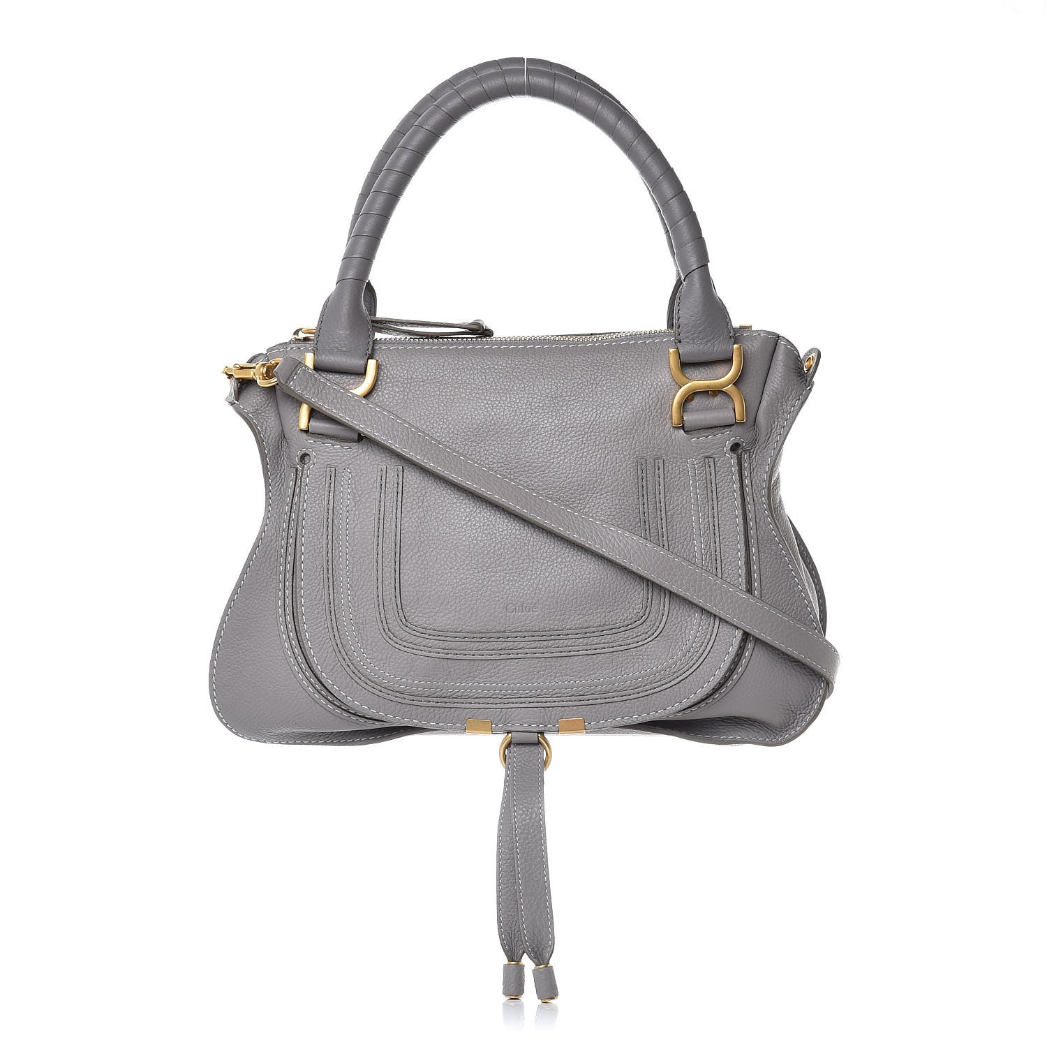 Chloe Calfskin Medium Marcie Satchel Cashmere Grey 1 of 7