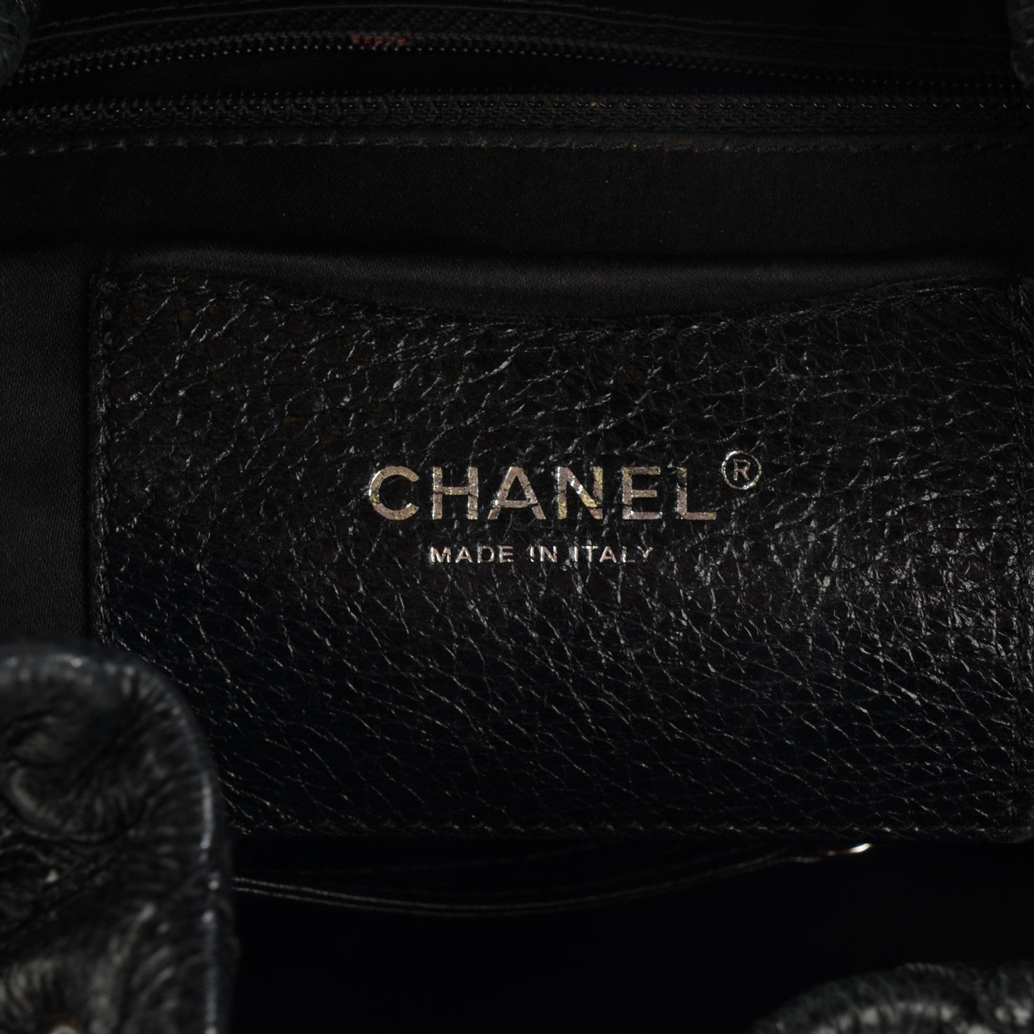 Chanel Glazed Calfskin On The Road Drawstring Tote Black 9 of 12