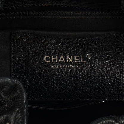 Chanel Glazed Calfskin On The Road Drawstring Tote Black 9 of 12