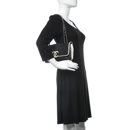 Chanel Lambskin Two Tone Flap Black White 2 of 19