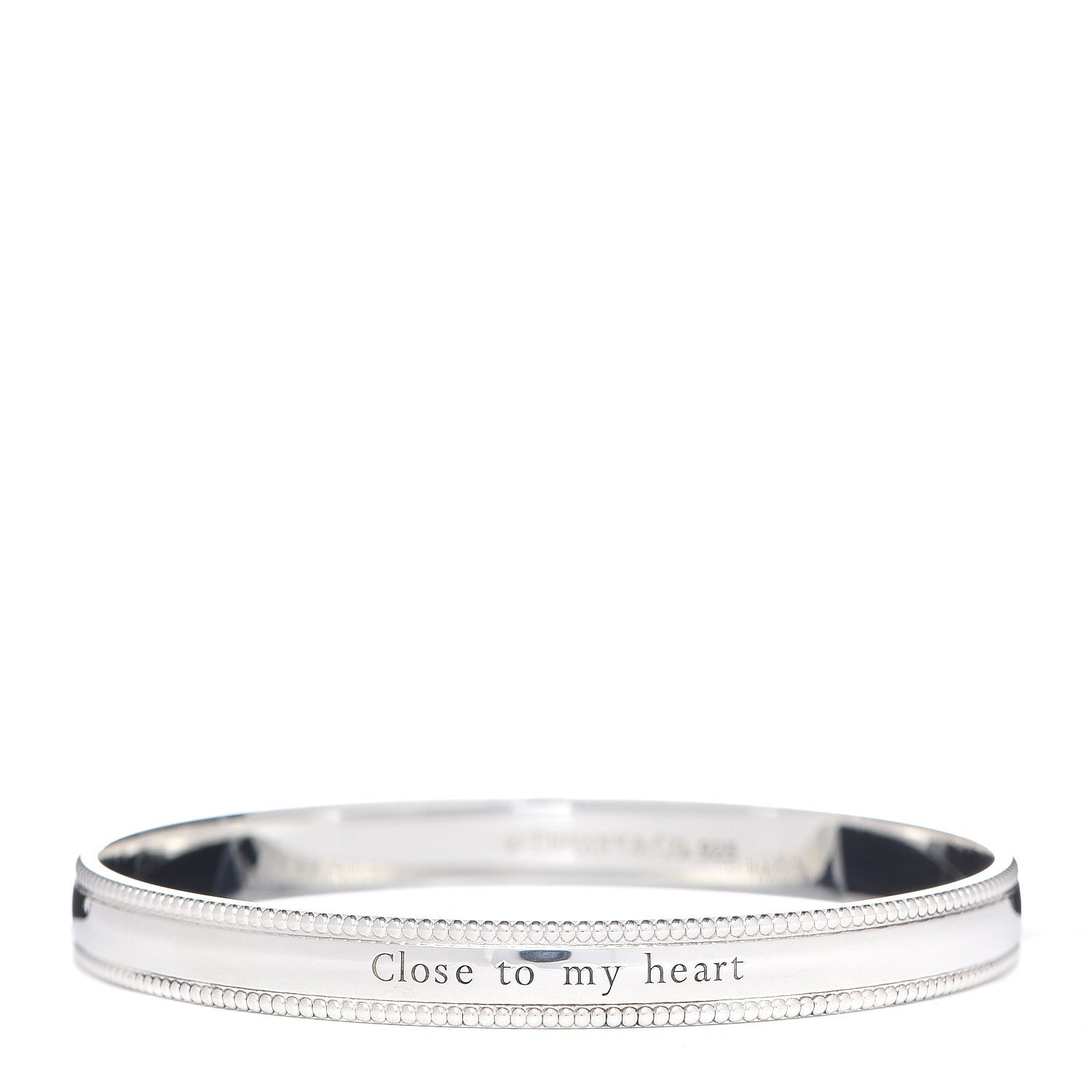 Tiffany Sterling Silver Close To My Heart Bangle Bracelet 1 of 5